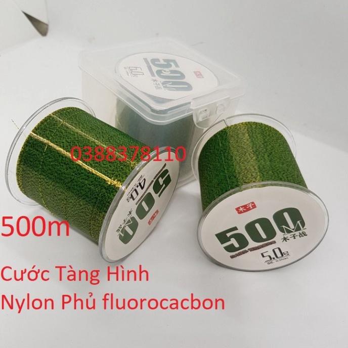 Sale to Cước Tàng Hình Cước Câu Cá Tàng Hình Nylon Phủ fluorocacbon 500m Cao Cấp  - xả hàng tồn