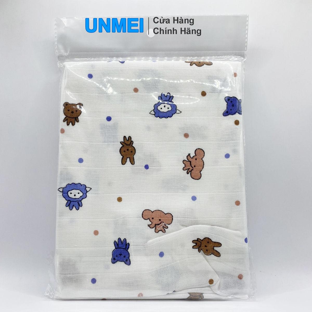 Khăn Tắm Muslin, Khăn Tắm Sợi Tre 2 Lớp UNMEI 100cmx100cm Mỏng Nhẹ, Mềm Mại An Toàn Cho Bé