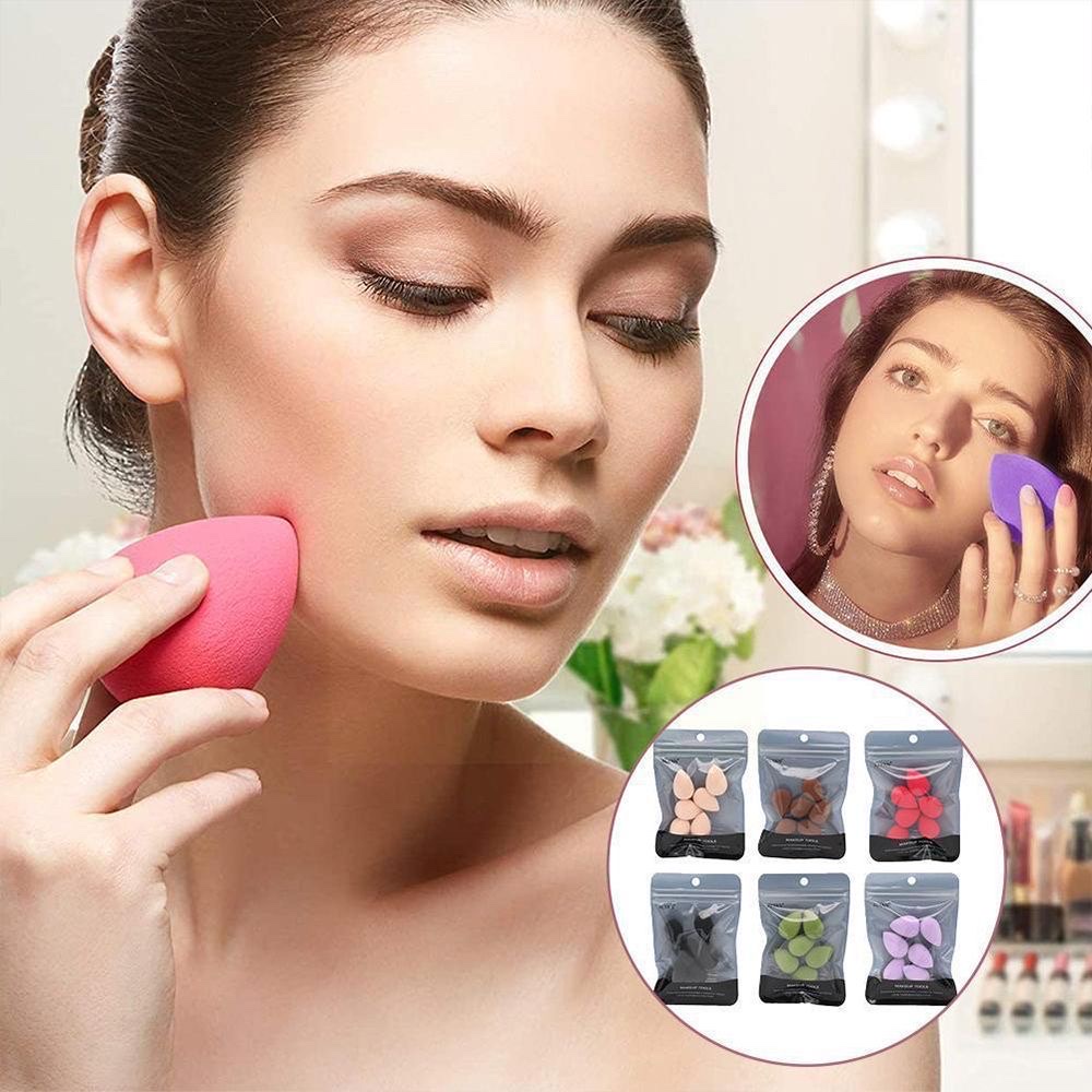 Combo hộp bông tán phấn 4 món , mút tán phấn siêu mềm mại hình giọt nước , có độ đàn hồi cao , dẻo ,không bị biến dạng ,nhiều màu sắc cute xinh xắn đáng yêu