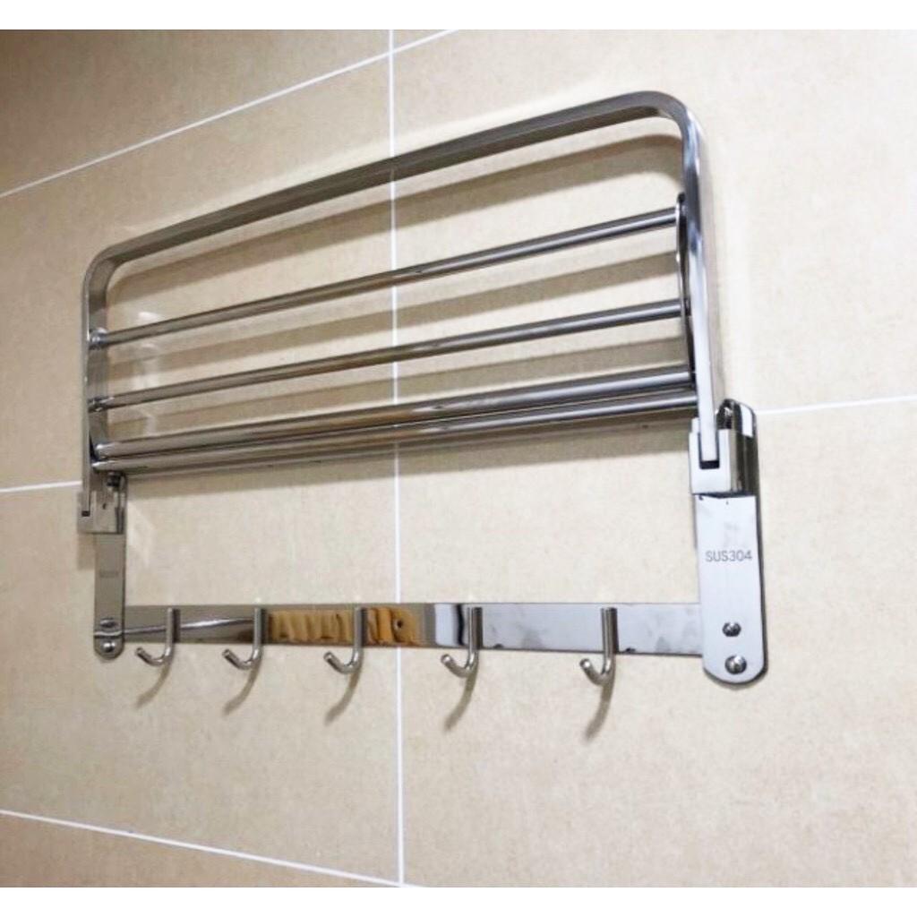 Vắt khăn nhà tắm chân đặc dày loại 1, Vắt khăn giàn inox 304 chân đặc chắc chắn