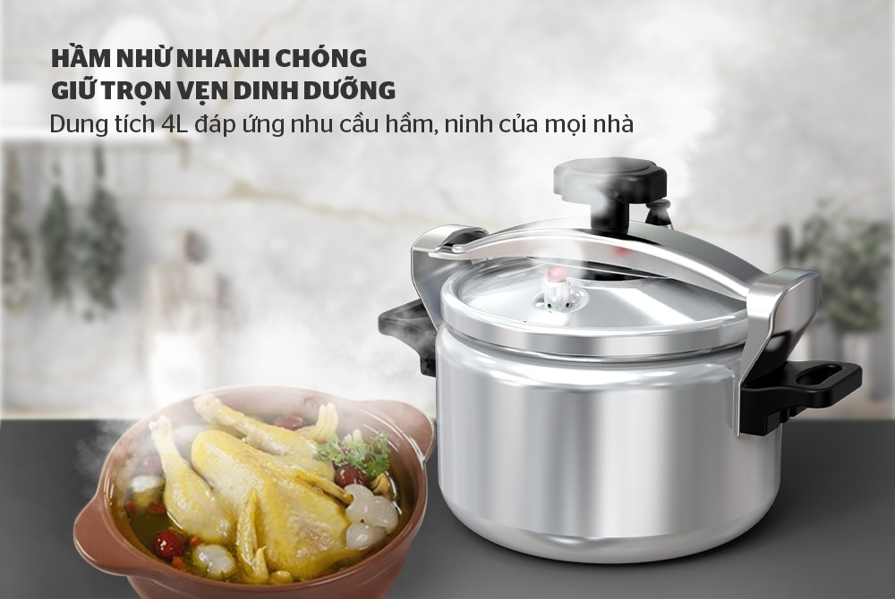 Nồi áp suất nhôm Sunhouse 5L - 6L hàng chính hãng