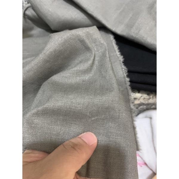 Vải Linen màu xám