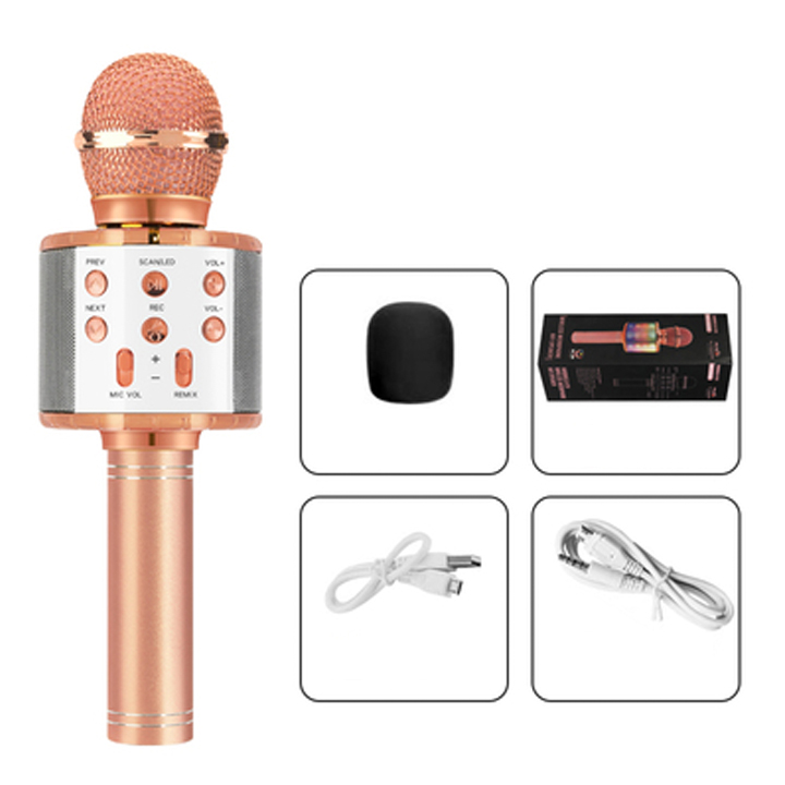 Micro Karaoke Bluetooth  Hát Karaoke Mọi Lúc Mọi Nơi Tích Hợp Loa Âm Thanh