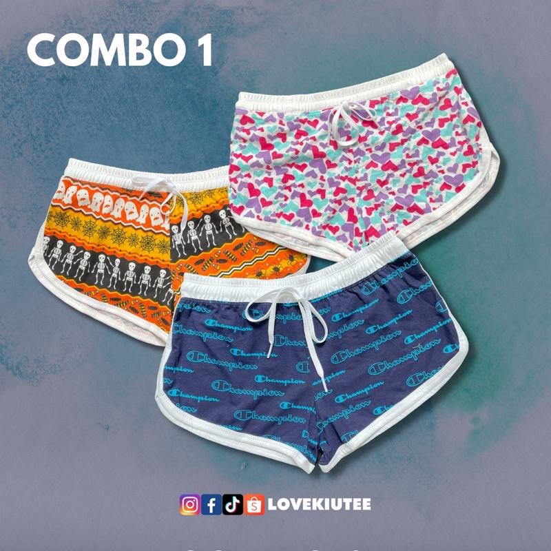 Combo 3 quần hoạ tiết BOOTY SHORT ngắn ôm mông - LOVEKIUTEE