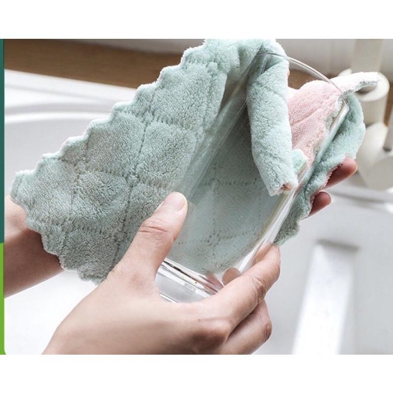 KHĂN ĐA NĂNG️️ LAU TAY LAU BẾP 2 MẶT MỀM MỊN SIÊU THẤM HÚT