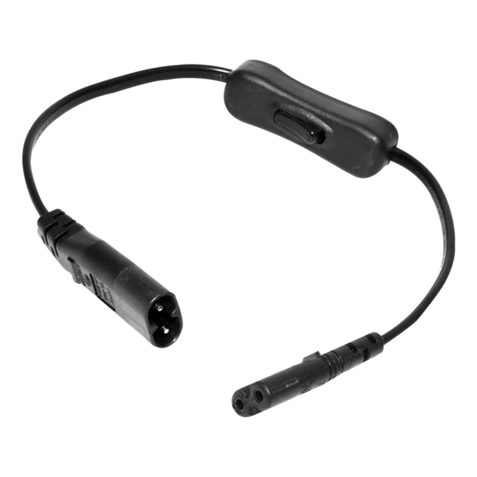 IEC 320 C8 Male to C7 Female Power Cable with On/Off Switch for Computer