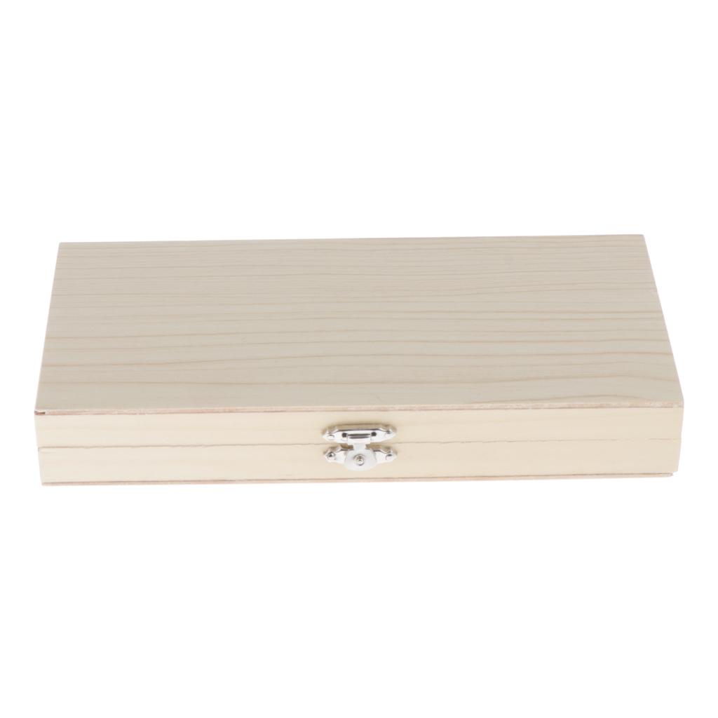 Kính Hiển Vi Trượt Bảo Quản Hộp Gỗ Mẫu Vật Giữ Bộ 50 Hộp Bảo Quản
