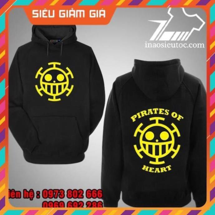 HOT- Áo Hoodie đen logo Law One Piece đẹp rẻ chất lượng -ÁO OP ĐẸP /uy tín chất lượng
