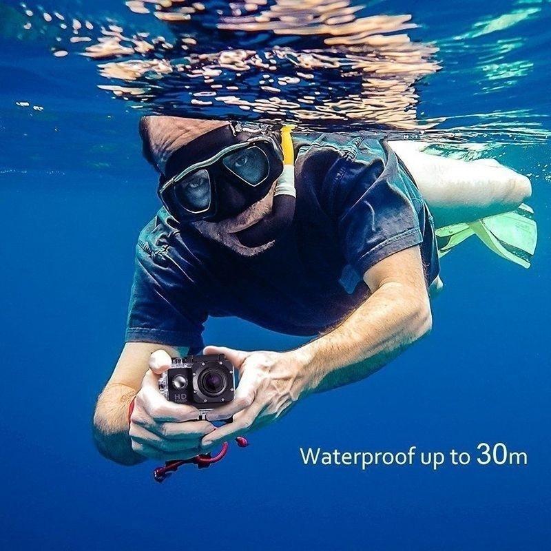 Camera hành động Ultra HD H9 4K WiFi 12MP 2 inch 30M chống nước Mũ bảo hiểm Pro 170 D Camera ghi hình xe đạp Camera thể thao