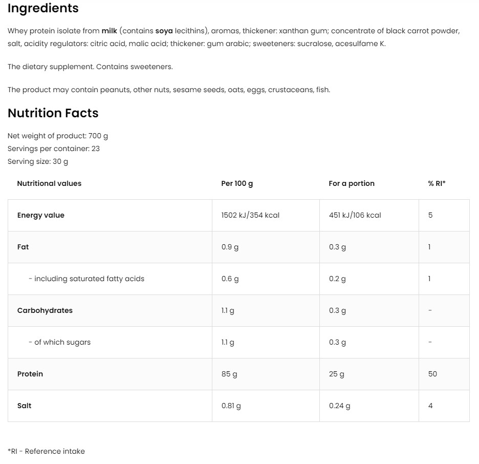 [Chính hãng] Whey Protein Isolate Ostrovit, Bổ sung 25g Protein, Hỗ Trợ Xây Dựng Cơ Bắp | Nhập khẩu Ba Lan