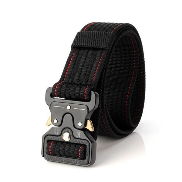 Đai Nylon Chiến Thuật Quân Đội Thắt Lưng Nam Kim Loại Cắm Khóa Quân Sự Chiến Đấu Thắt Lưng Gõ Tắt Khẩn Cấp Sinh Tồn Eo Chiến Thuật Gear