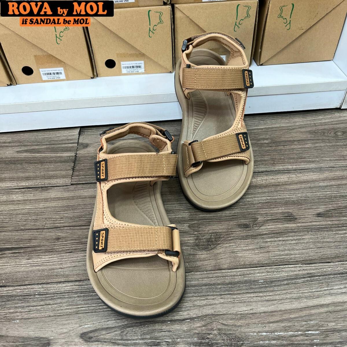 Sandal nam hiệu Rova quai da RV972Br