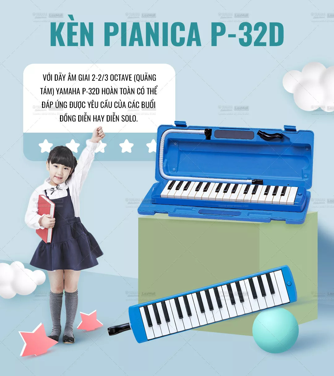 Kèn Thổi Pianica 32 phím đàn Yamaha P-32D