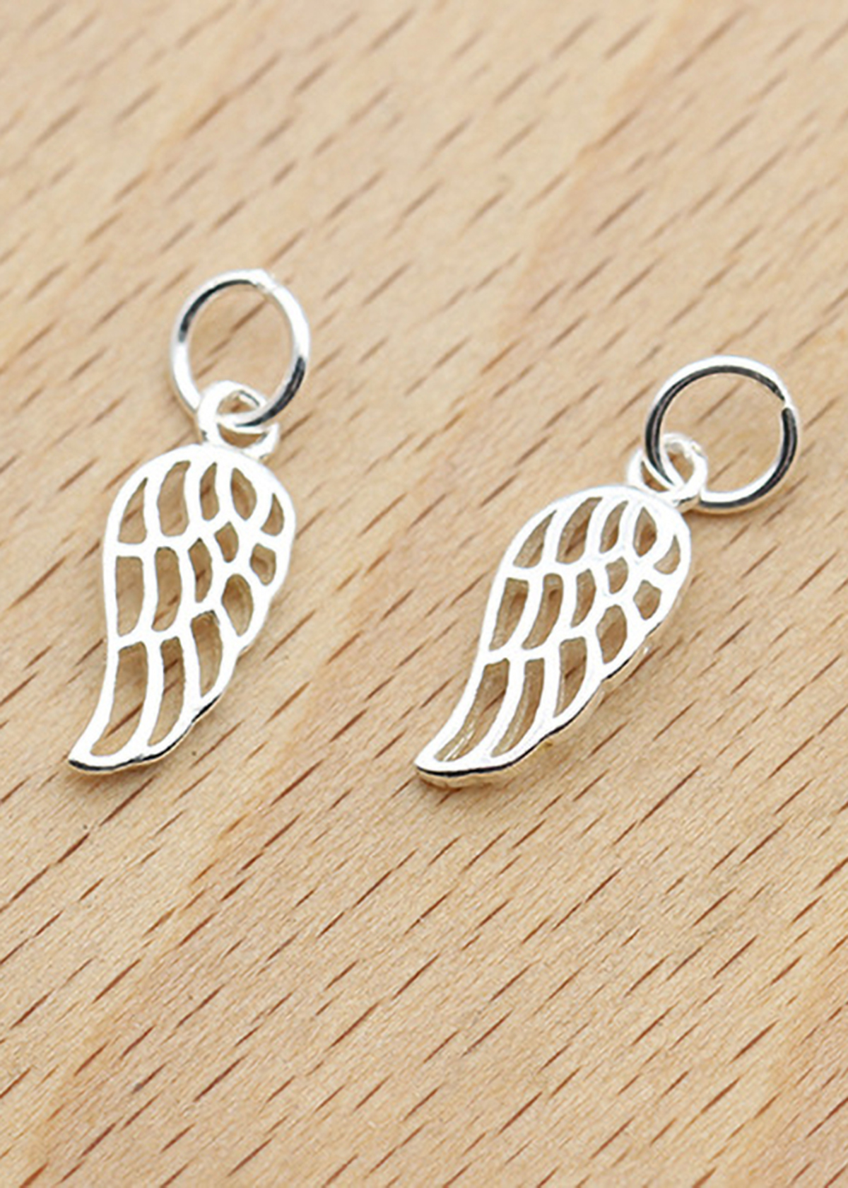 Combo 4 cái charm bạc hình cánh thiên thần treo - Ngọc Quý Gemstones
