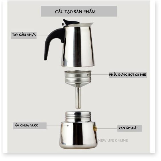 ️ BỘ ẤM PHA CÀ PHÊ MAKER 450ml + TẶNG KÈM BẾP ĐIỆN MINI 500W