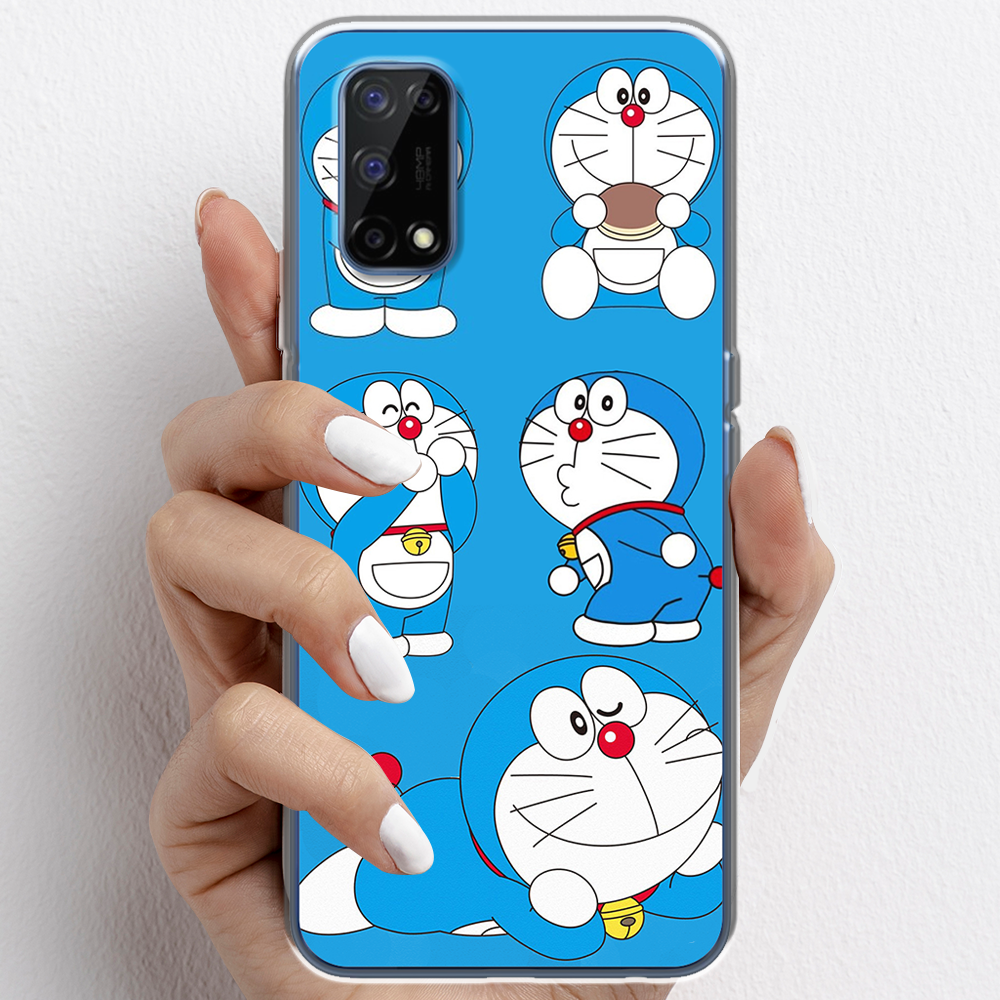 Ốp lưng cho Realme 7 Pro nhựa TPU mẫu Doraemon ham ăn