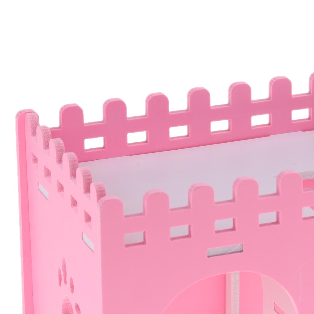 Hamster Guinea Pig House Hideout Playground Exercise Toy With Ladder Pink