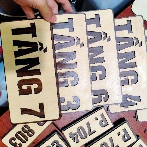 Bảng Số Tầng, Số Phòng Bằng Gỗ Trang Trí Độc Đáo