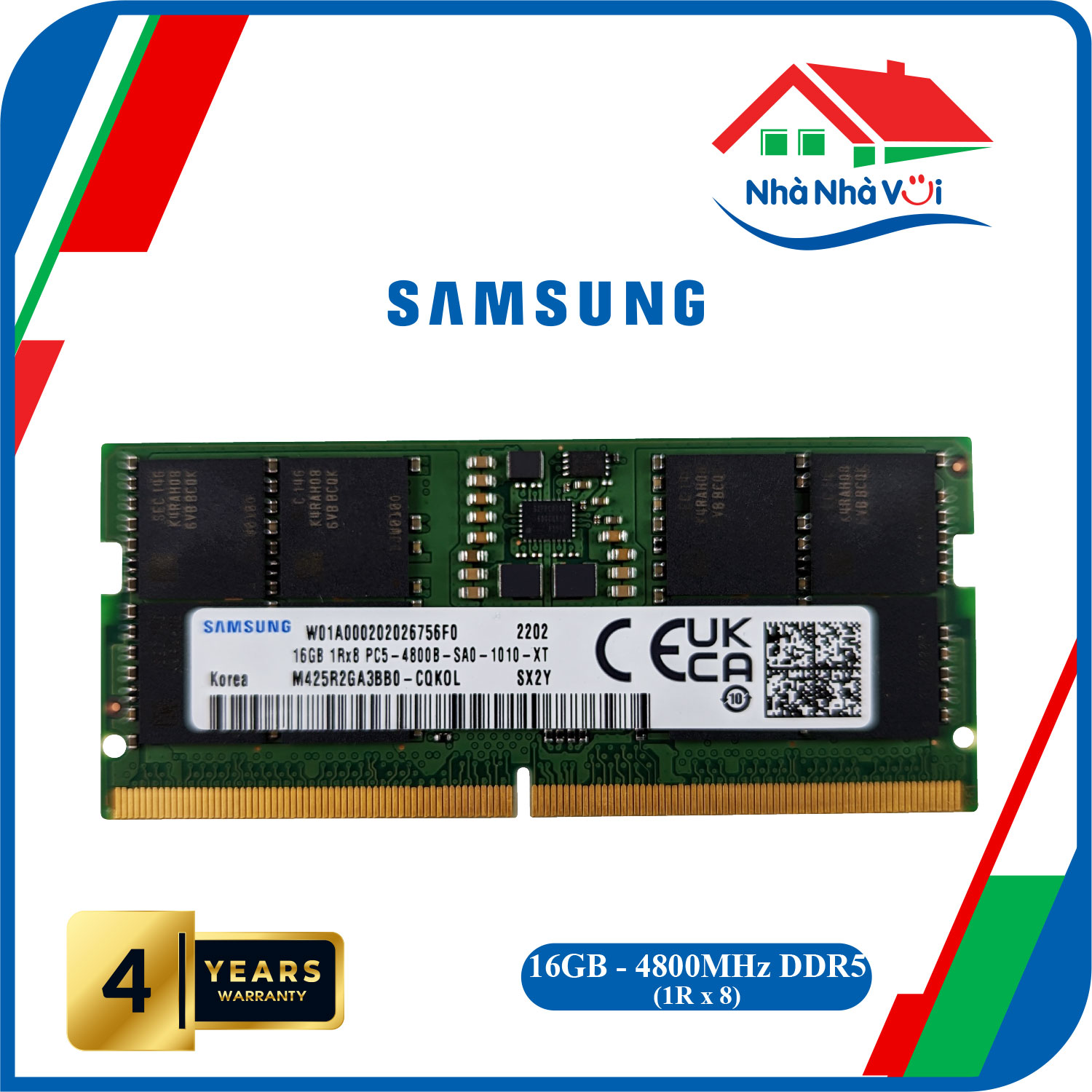 Ram Laptop Samsung 16GB Bus 4800 DDR5 1Rx8 - Hàng Chính Hãng