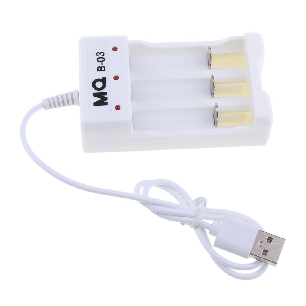 2X MQ 3 Slots Rechargeable Battery Charger
