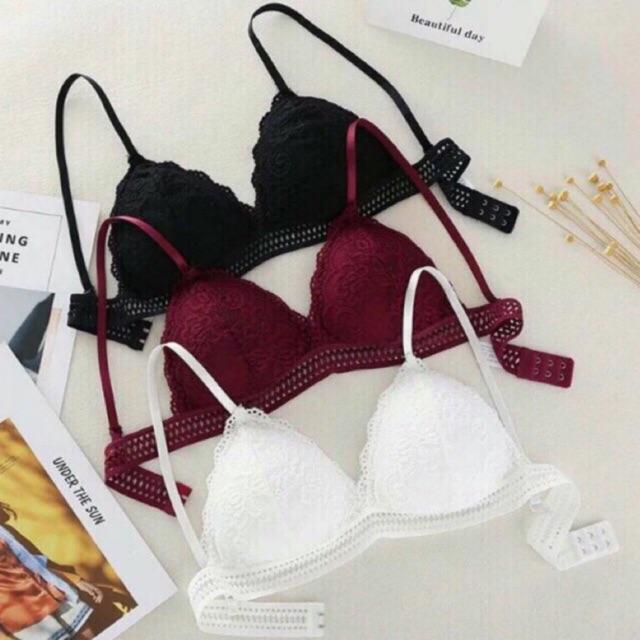 Áo lót bra phủ ren đẹp cài sau