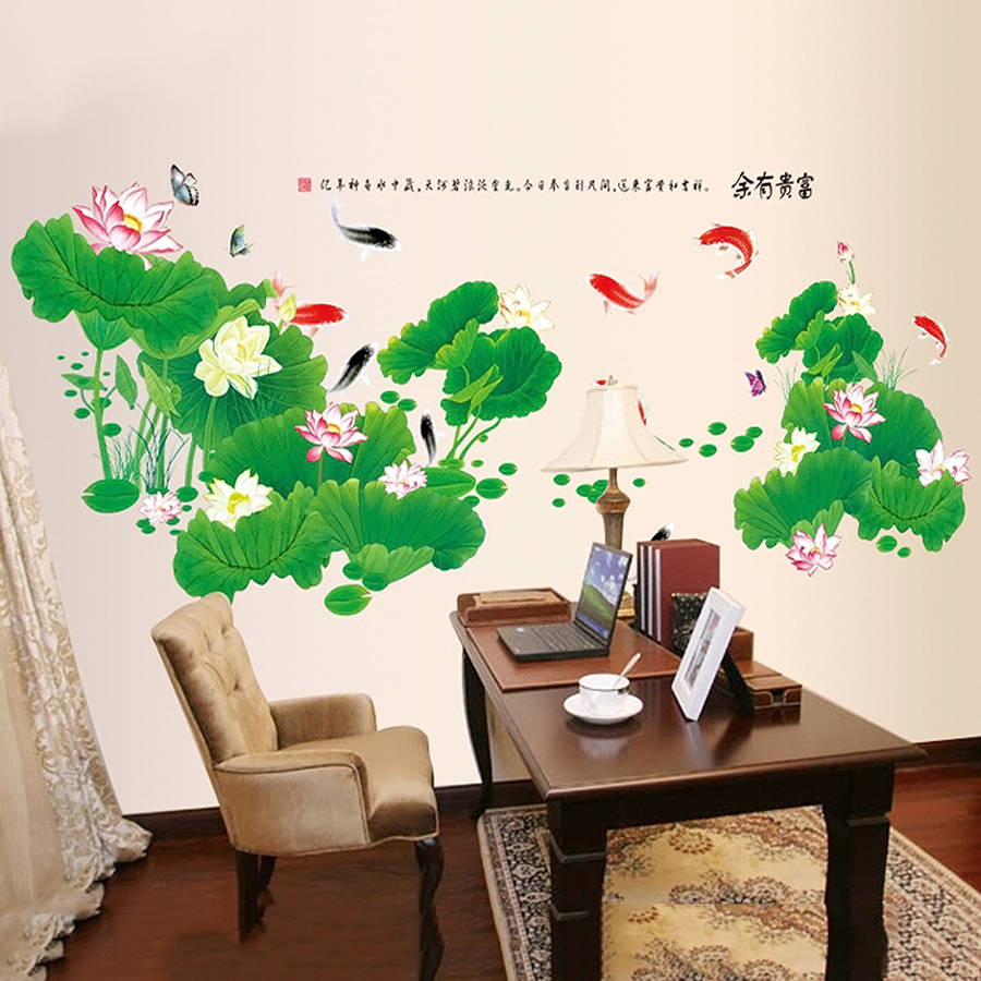 Decal Dán Tường Đầm Sen 2 Binbin PK148 (140 x 80 cm)