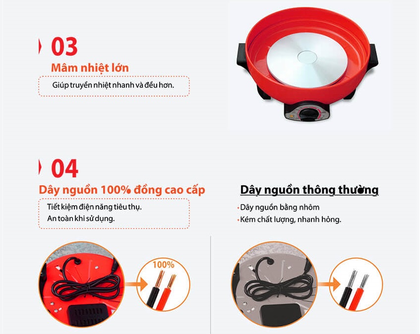 Nồi Lẩu Điện Đa Năng SATO 35NL31 - Hàng Chính Hãng