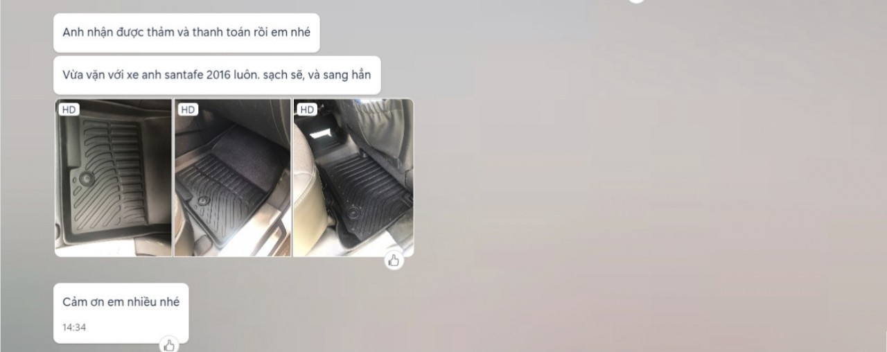 Thảm lót sàn xe ô tô Hyundai Santafe 2013-2018  Nhãn hiệu Macsim chất liệu nhựa TPE hàng loại 2