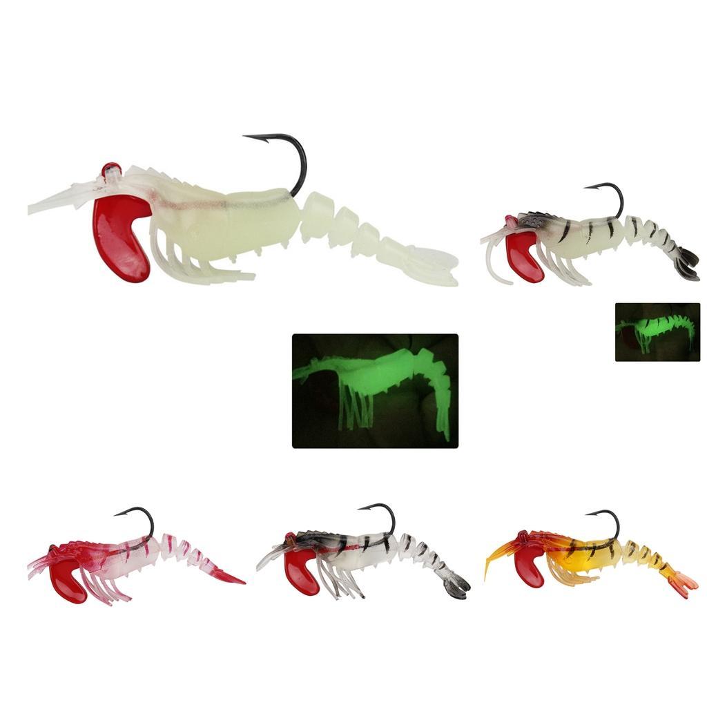 Multi Jointed Shrimp Lure Lifelike Luminous Soft Baits Saltwater Freshwater