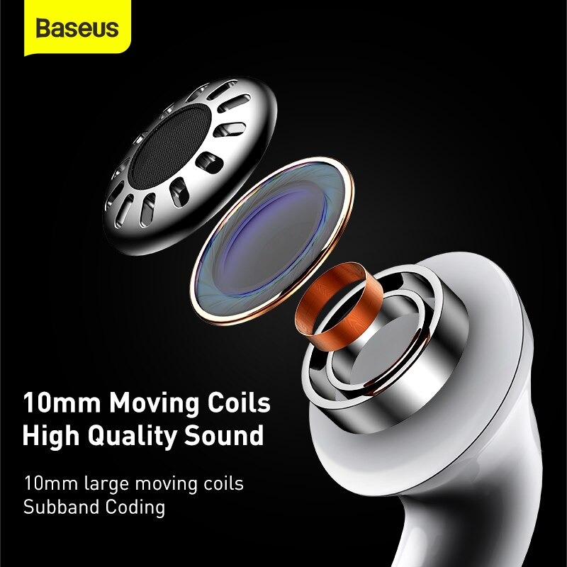 Tai Nghe Nhét Tai Encok W3 Công Nghệ Bluetooth 5.0 Nghe Liên Tục 4h - Hàng Chính Hãng Baseus