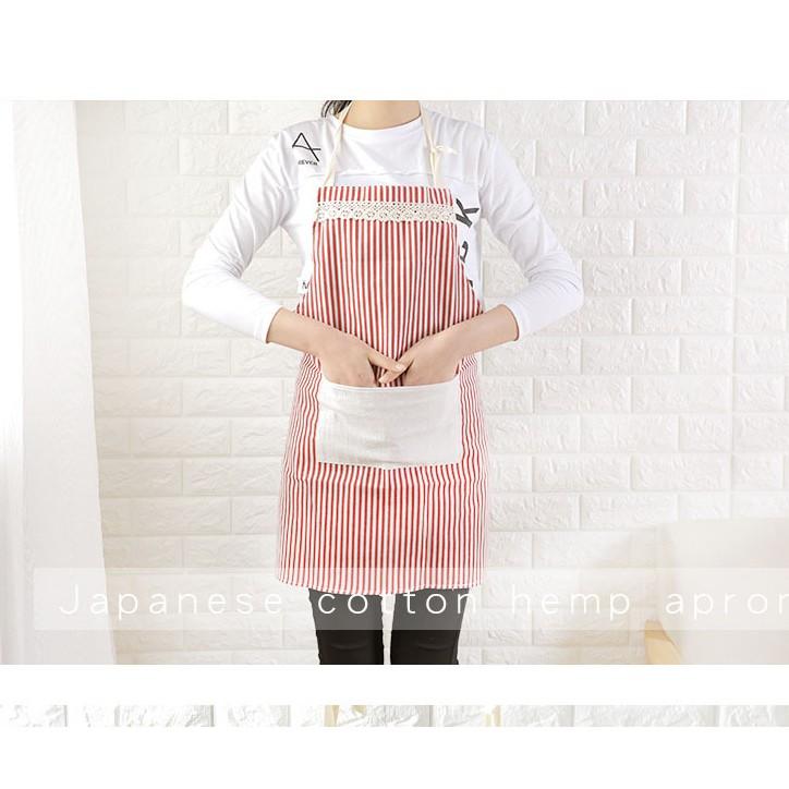 Tạp dề có túi viền ren
