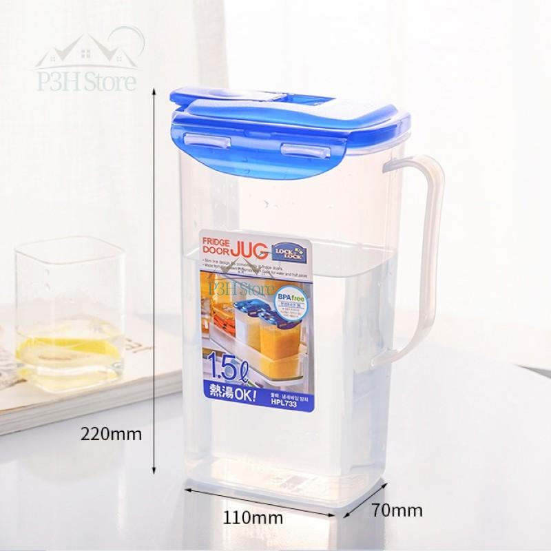 Bình nước Lock&amp;Lock dạng rót Jug 1.5L/2L/3L HPL733 HPL735 HAP607 nhựa PP an toàn thực phẩm