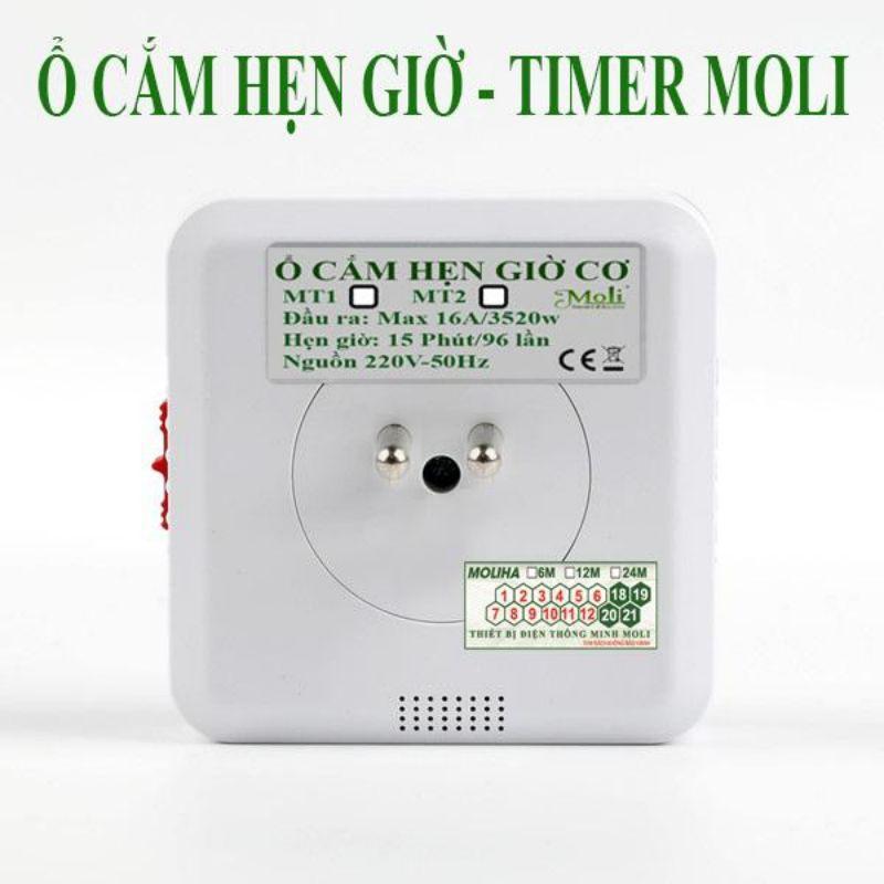 Ổ CẮM HẸN GIỜ MOLI - HẸN GIỜ CƠ 24H