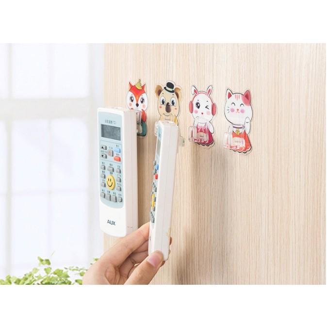 Bộ móc dán tường treo remote, treo phụ kiện hình thú (P239)