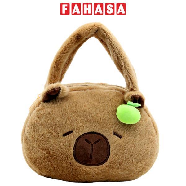 Túi Vải Hình Capybara - WanLongDa 70-2 - Màu Nâu