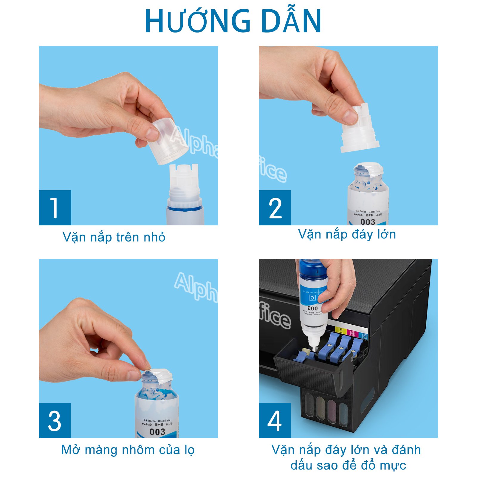 Mực in màu vàng 003 cho máy in Epson L1110/ L3110/ L3150/ L4150/ L1110