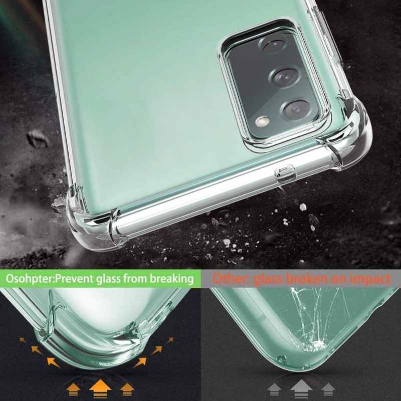 Ốp lưng cho Samsung S20 FE, S20 trong suốt chống sốc phát sáng khi bật led