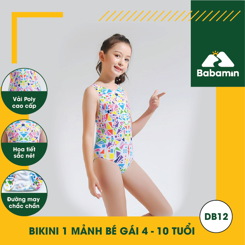 Đồ Bơi Bikini 1 Mảnh Cho Bé Gái Từ 4 - 10 Tuổi Cao Cấp - Babamin – DB12
