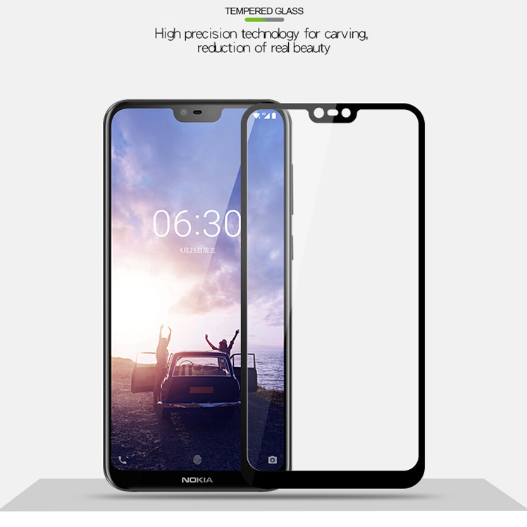 Miếng dán kính cường lực 111D cho Nokia 6.1 Plus / Nokia X6 hiệu HOTCASE full màn hình siêu mỏng chỉ 0.3mm, độ trong tuyệt đối, bo cong bảo vệ viền, độ cứng 9H - Hàng nhập khẩu