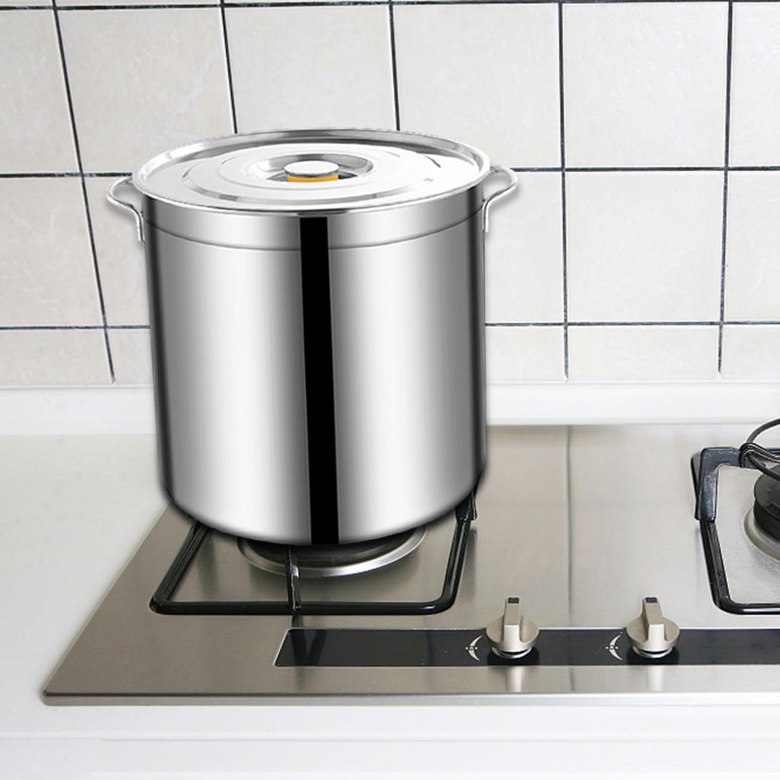 Stainless Steel Stockpot for Boiling Strew Simmer Big Cookware for Canteens