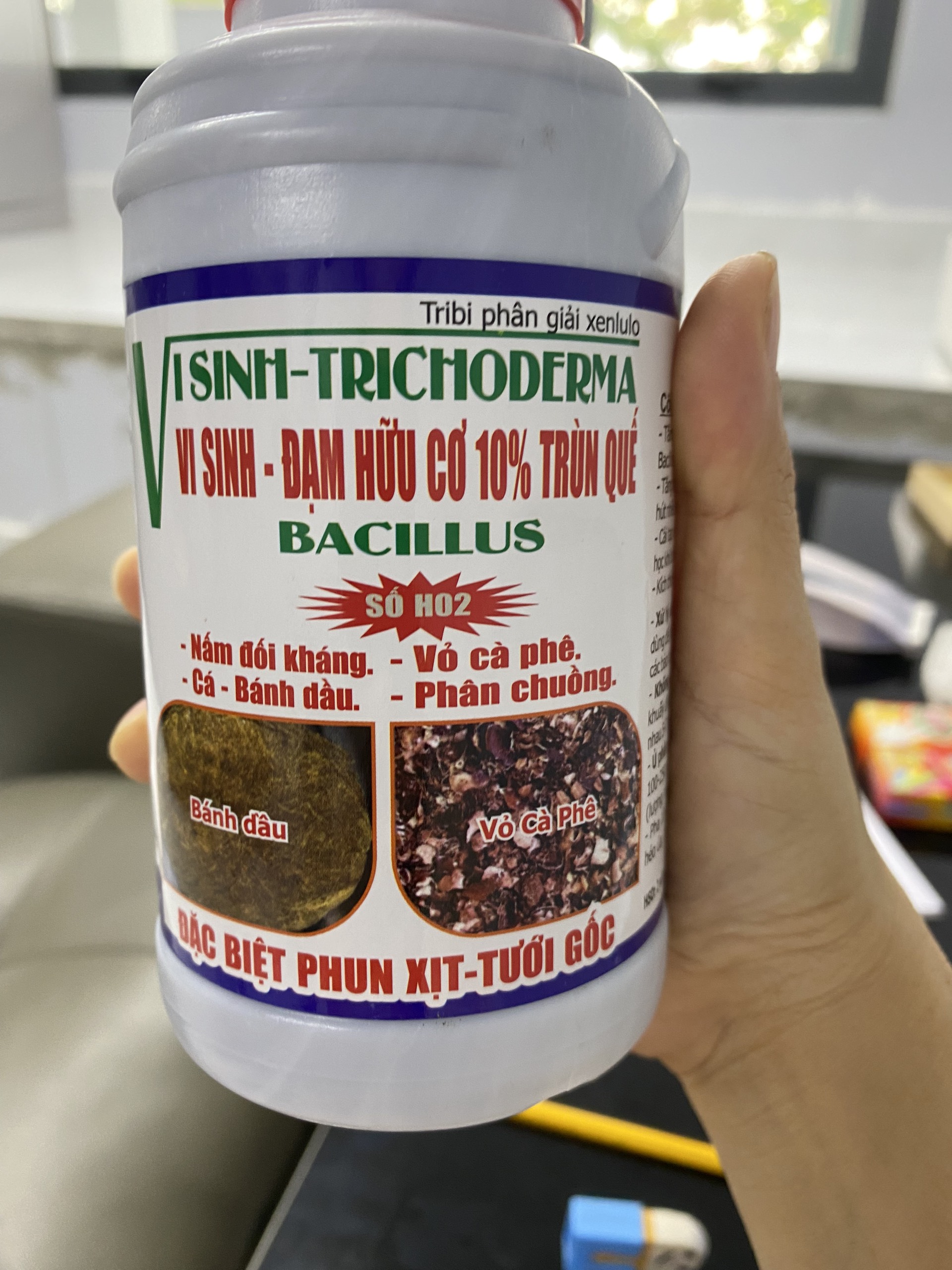 VI SINH ĐẠM HỮU CƠ NẤM TRICHODERMA-BACILLUS CHAI 500ML