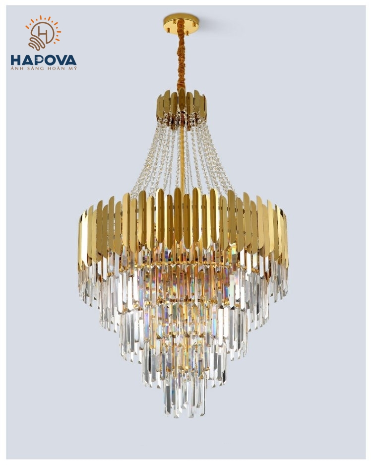 Đèn thả thông tầng pha lê Cao cấp HAPOVA SYNER 1040 + Tặng kèm bóng led