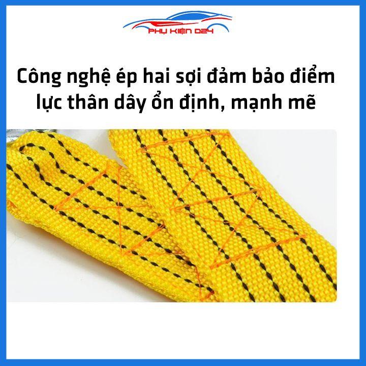 Cáp vải cứu hộ ô tô 4m 3 tấn siêu bền hỗ trợ trường hợp khẩn cấp