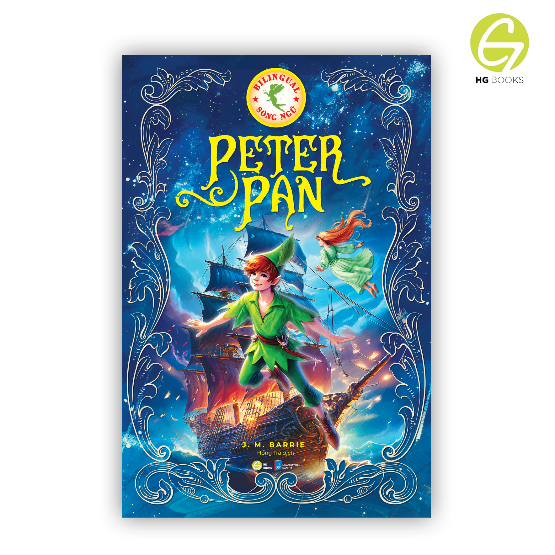 Peter Pan - Sách song ngữ kinh điển, truyện song ngữ thiếu nhi tặng file nghe &amp; note từ vựng - HG Books
