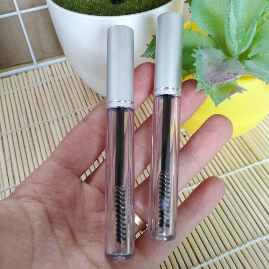 Vỏ Mascara 5ml - Lọ chuốt mi nắp bạc - chai lọ mỹ phẩm