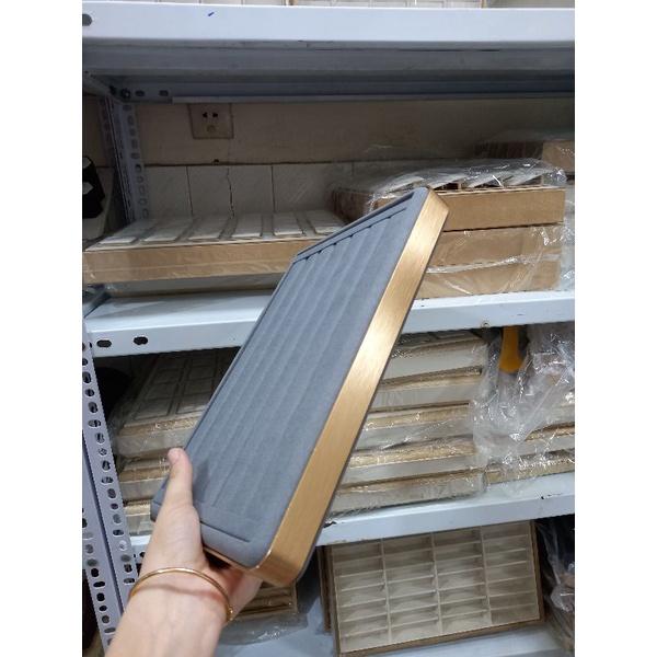 Khay Đựng Nhẫn Cao Cấp Viền Inox Siêu Sang, Loại 1