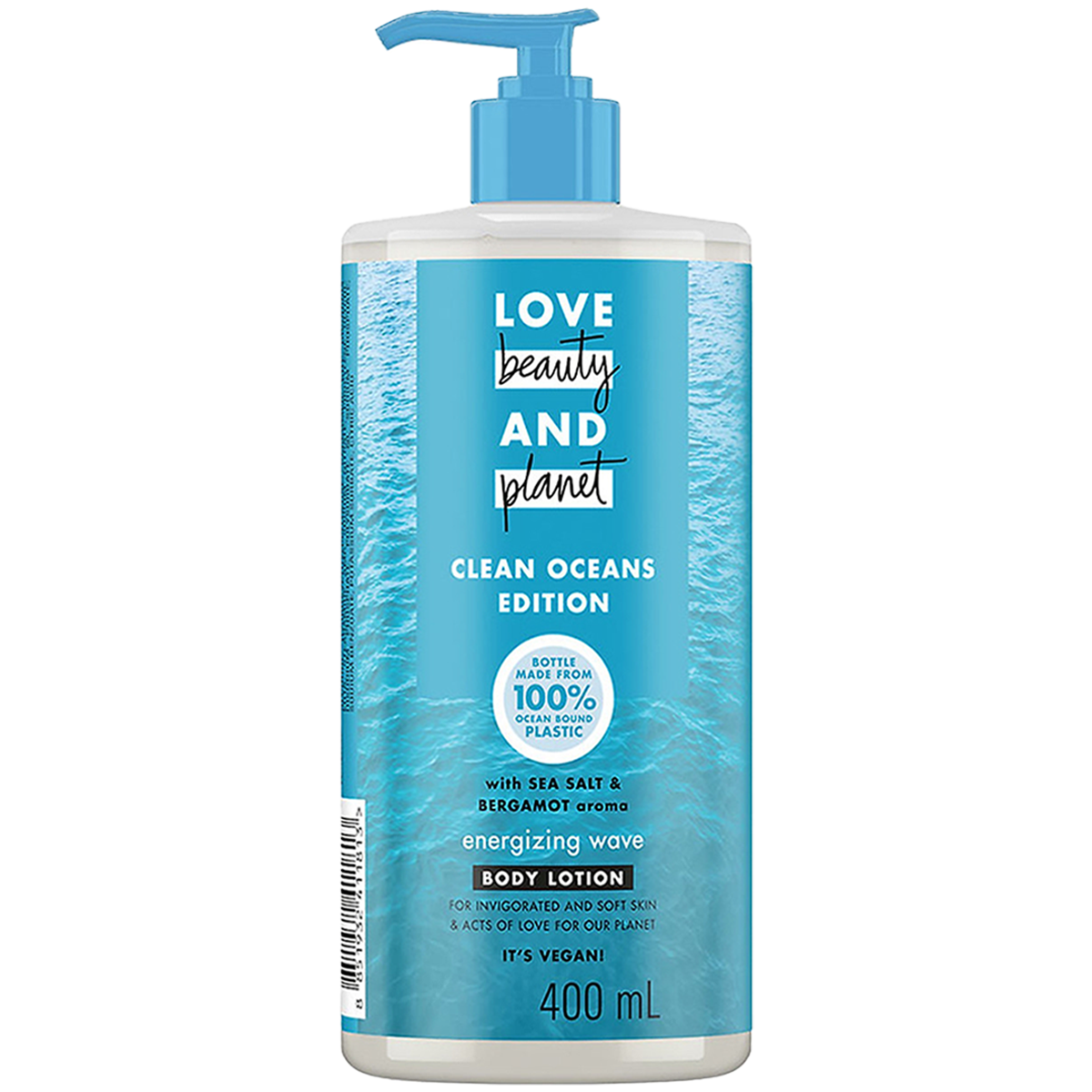 Combo sữa tắm và sữa dưỡng thể Love Beauty And Planet Oceans Edition chăm da mềm mịn Marine Softness 400ml