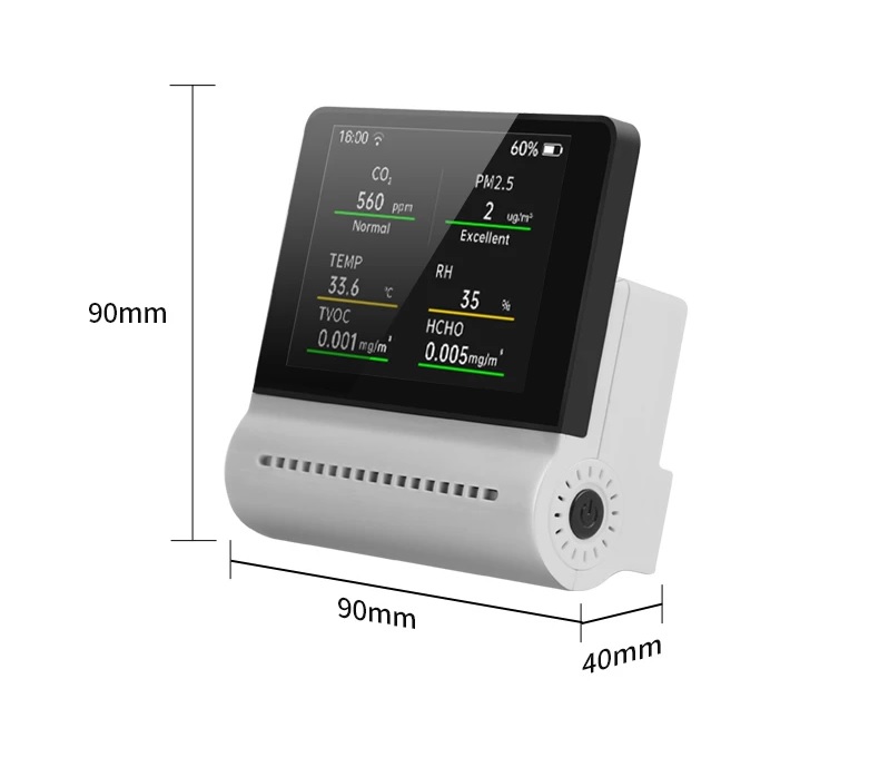Máy Theo Dõi Chất Lượng Không Khí Trong Nhà NOYAFA JMS-16 Có Cảnh Báo Ô Nhiễm - Hàng Nhập Khẩu
