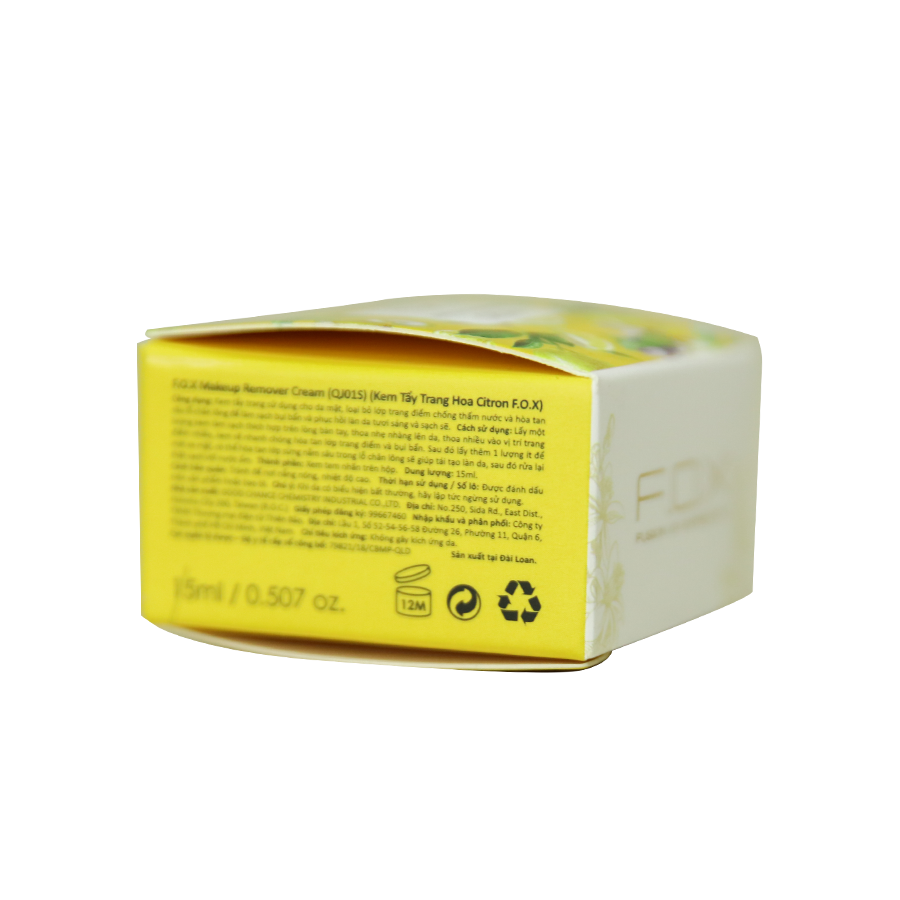 [ QUÀ TẶNG KHÔNG BÁN ] Kem Tẩy Trang Mini Hoa Citron F.O.X 15gram