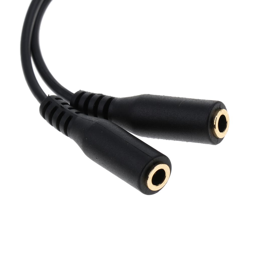 3.5mm Headphone Microphone Cable Converter Adapter 1 Male To 2 Female